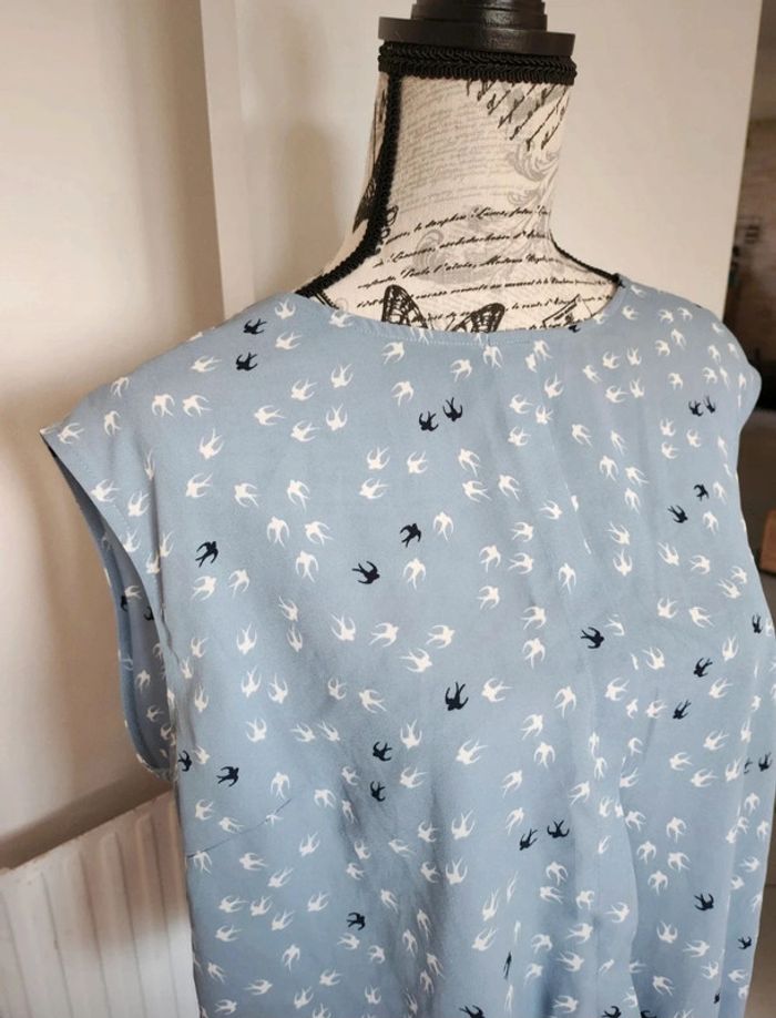 Ravissante Blouse bleue ciel de marque Yessica de taille 44 - photo numéro 3