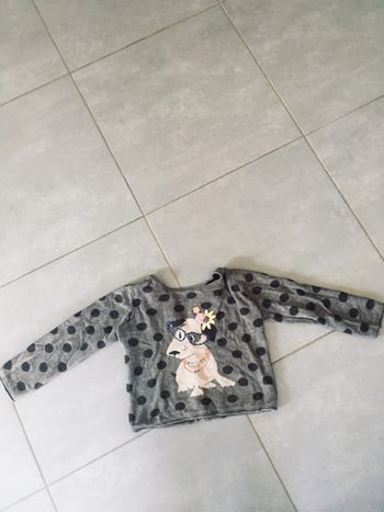 Catimini gilet pull réversible enfant vêtement fille taille  4 ans