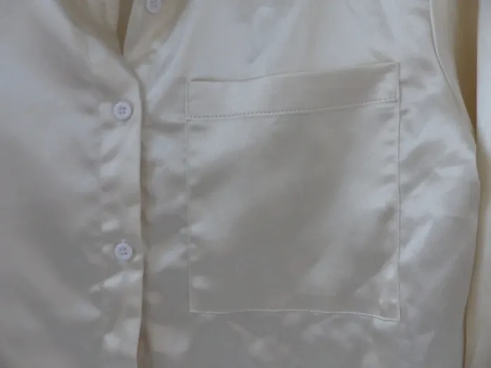 Chemisier satiné créme enL/ XL - photo numéro 6