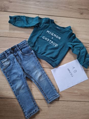 Ensemble 18 mois garçon jean et pull 
