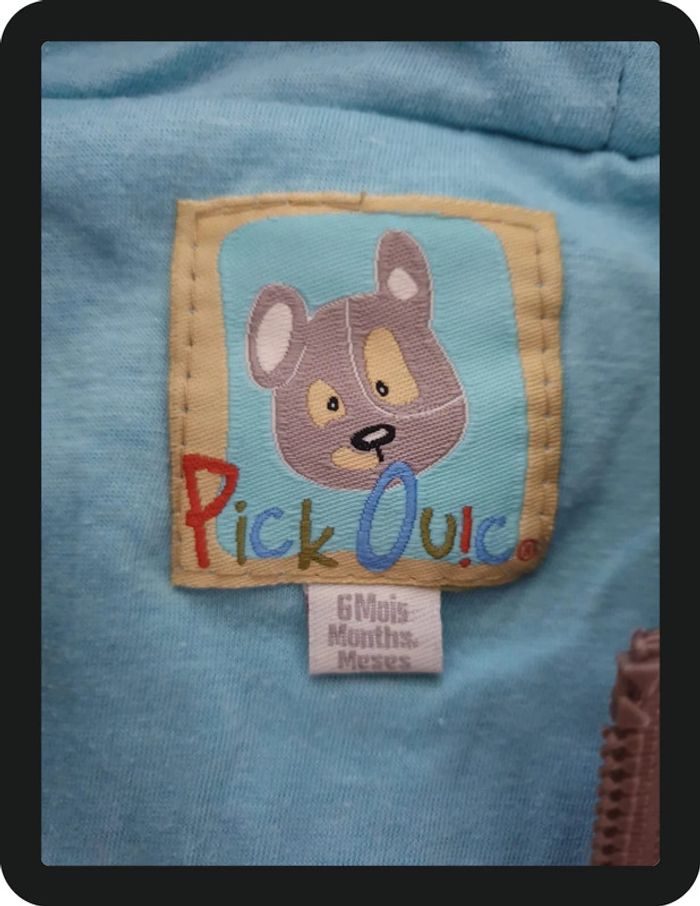 veste/coupe vent garçon marron/bleu Pick ouic 6 mois - photo numéro 5