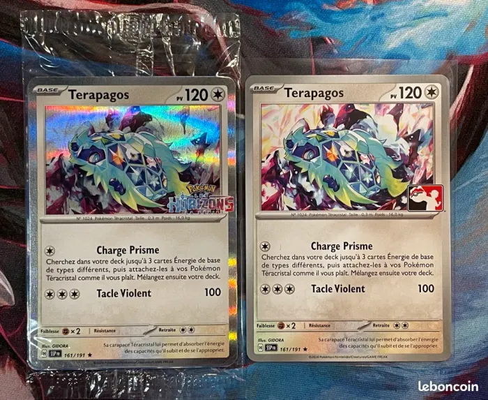 🎴 Duo de Terapagos SSP 161/191 ; 1 stamp "Les Horizons la série" + 1 stamp Play league🎴