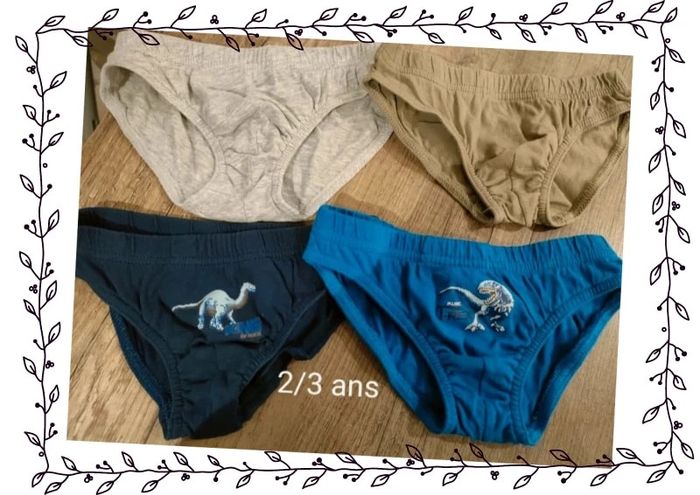 4 slips dont 2 dinosaures