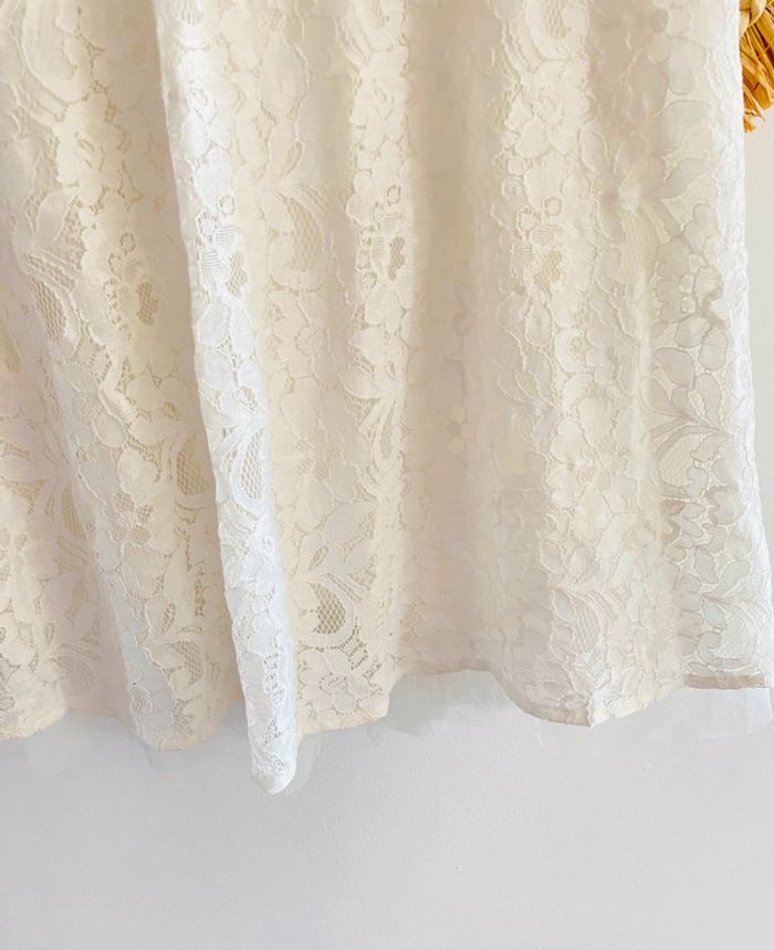Robe bustier blanche dentelles parfait état Pimkie taille M - photo numéro 3