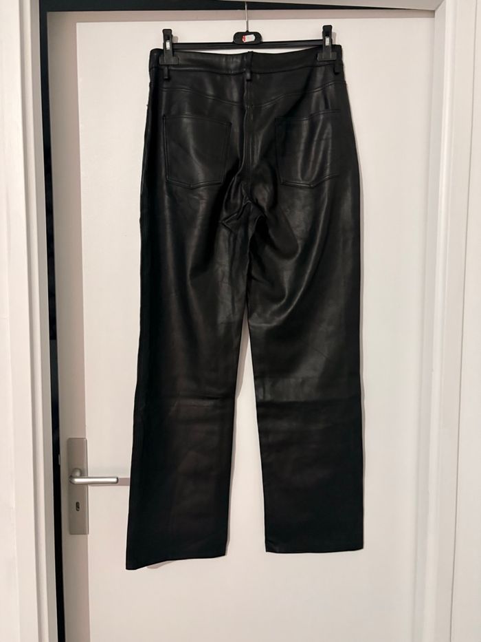Pantalon droit simili cuir - photo numéro 2