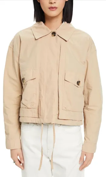 Veste Esprit boutonnée doublée beige femme Taille XXL Neuf 