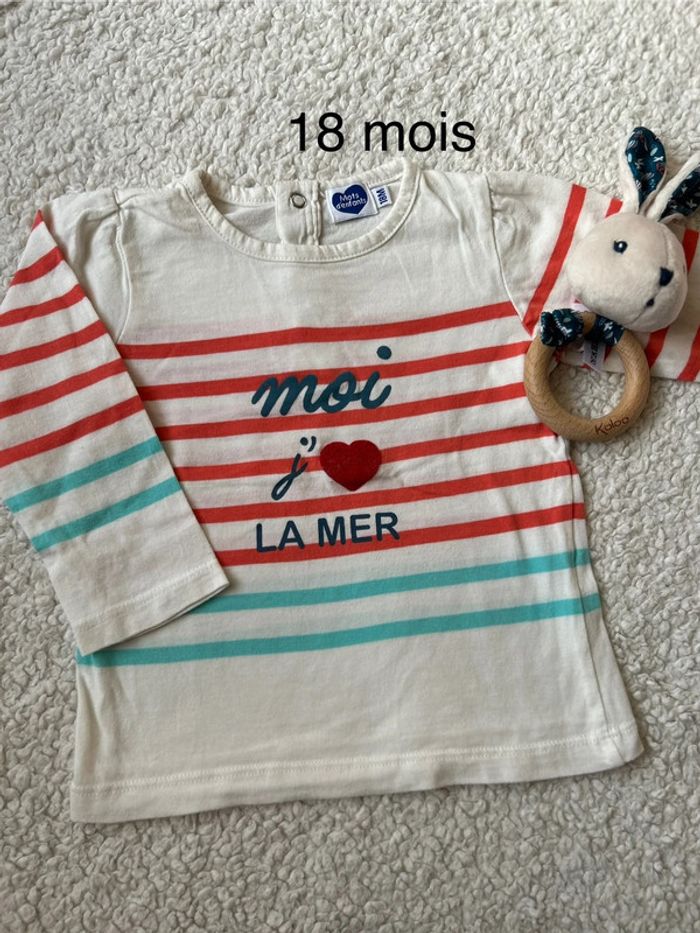 T shirt manche longue fille 18 mois