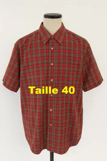 Chemise manche courte écossaise Traveller Taille 40