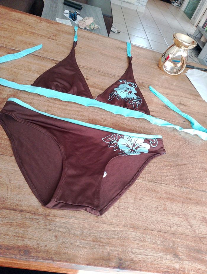 Maillot de bain deux pièces style hawaïen - Taille L - photo numéro 3