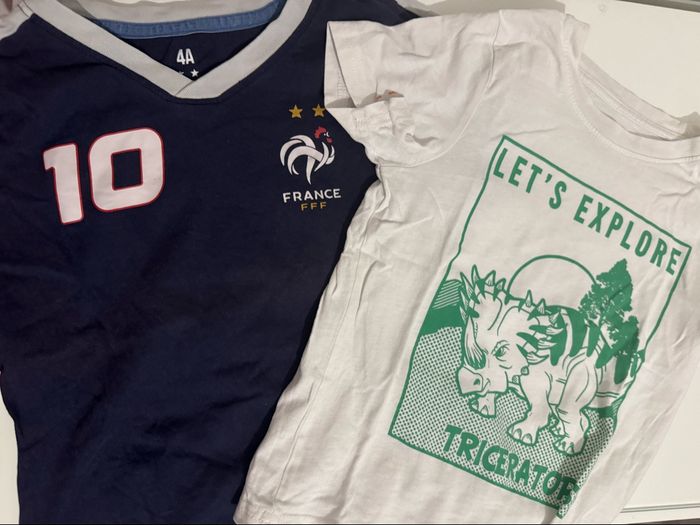 đ Lot 10 t-shirts - taille 4 ans - garçon - multi marques - trĂšs bon Ă©tat - bon Ă©tat - satisfaisant - photo numĂ©ro 5