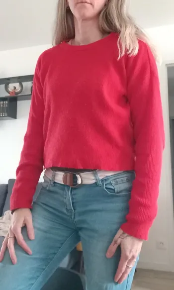 Pull en laine rouge Jennyfer M