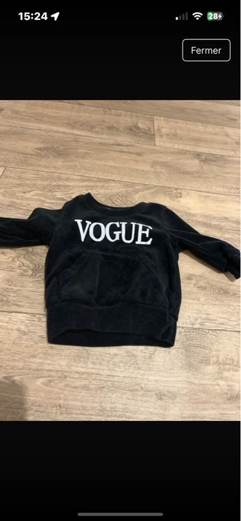 Pull noir taille 3 mois