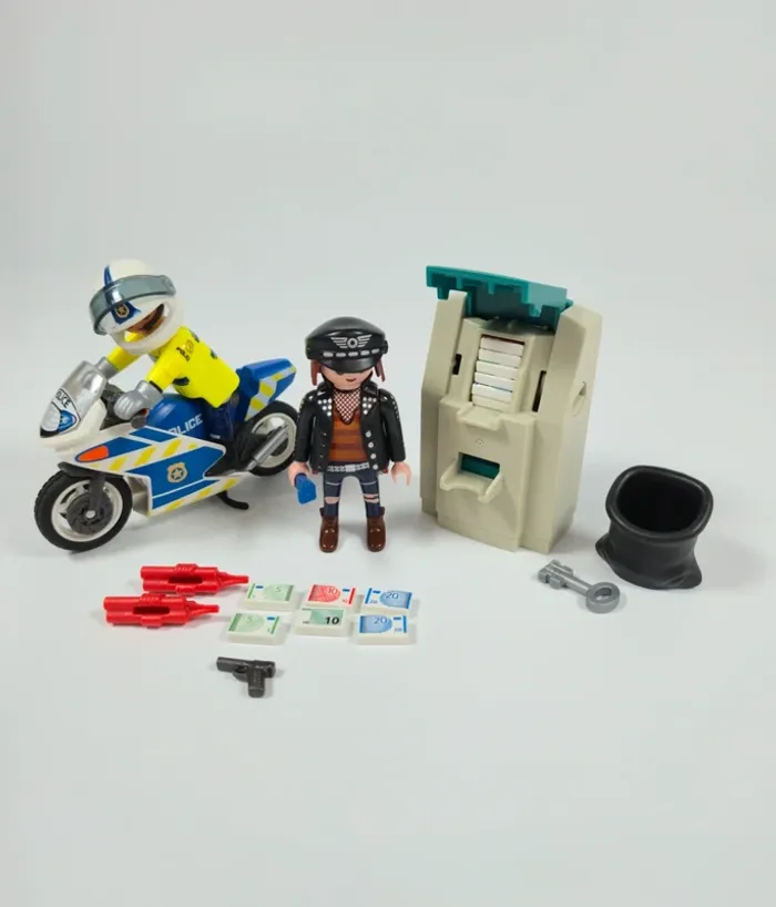 Playmobil Policier à moto et voleur - photo numéro 3