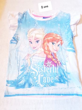 T-shirt reine des neiges 8 ans