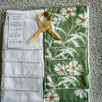 10 lingettes lavables 12x12 cm