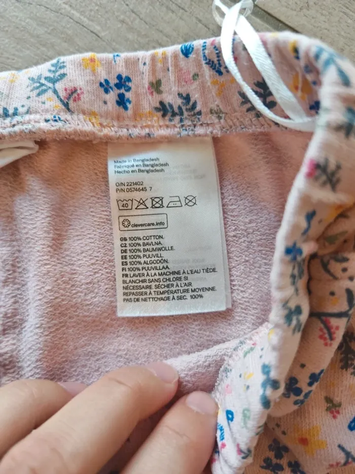 Ensemble jogging rose et débardeur moutarde 18/24 mois - photo numéro 4