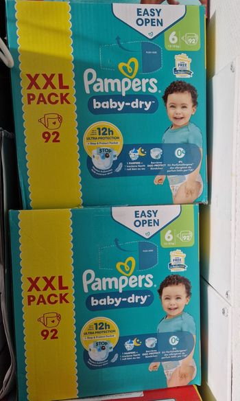 Les couches pampers taille 6