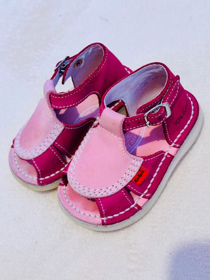 Sandales Kickers rose