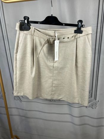 Jupe beige doré I code courte 42 neuve