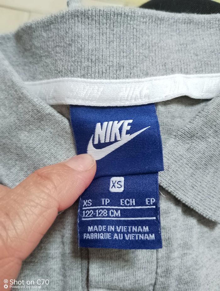 Nike polo manches courtes gris - photo numéro 3