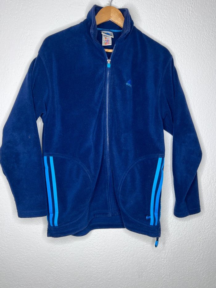 TrackJacket, polaire, Adidas bleu marine rétro Y2K- très bon état - photo numéro 2