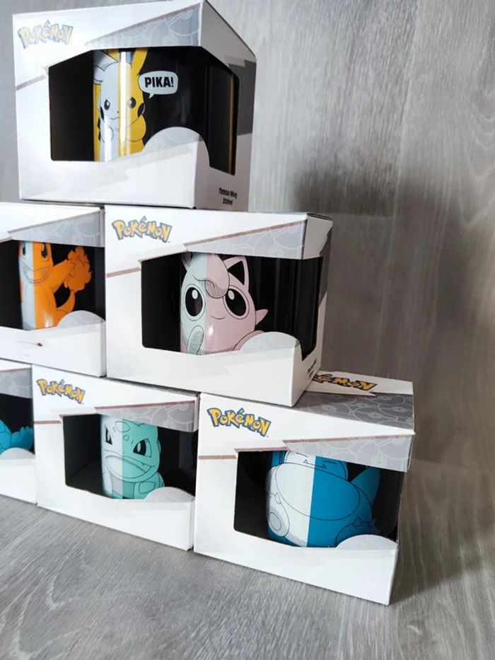 Lot de 5 tasses Mugs Pokémon 320 ml neuves - photo numéro 5
