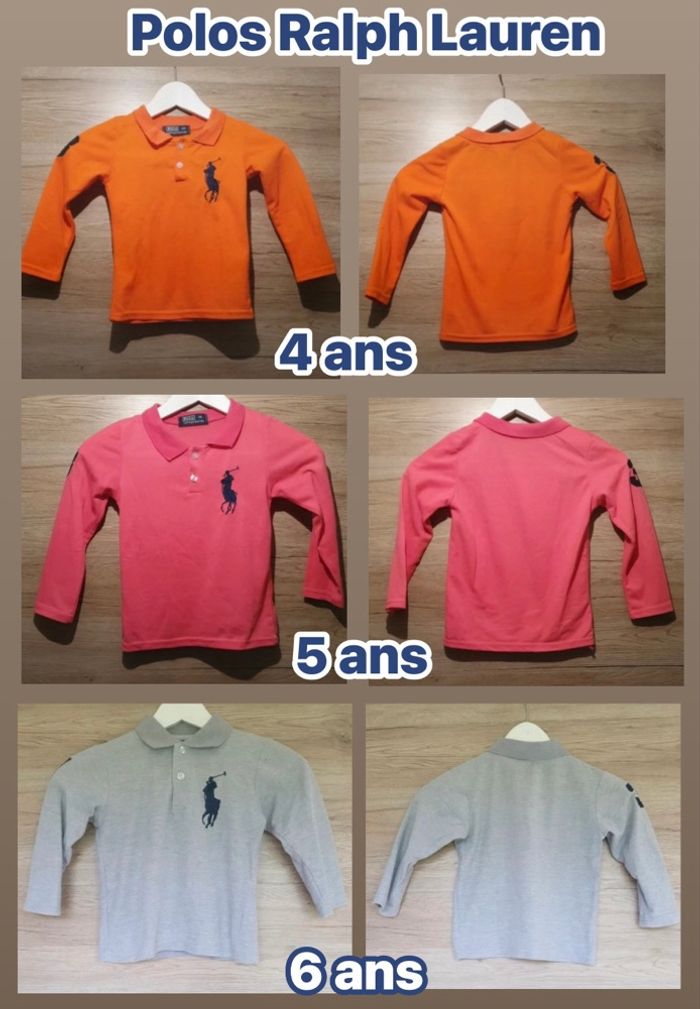 Polos Ralph Lauren 4/5/6 ans
