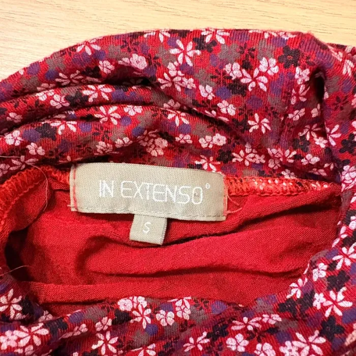Sous-pull Haut col roulé In Extenso fleuri taille S - photo numéro 4