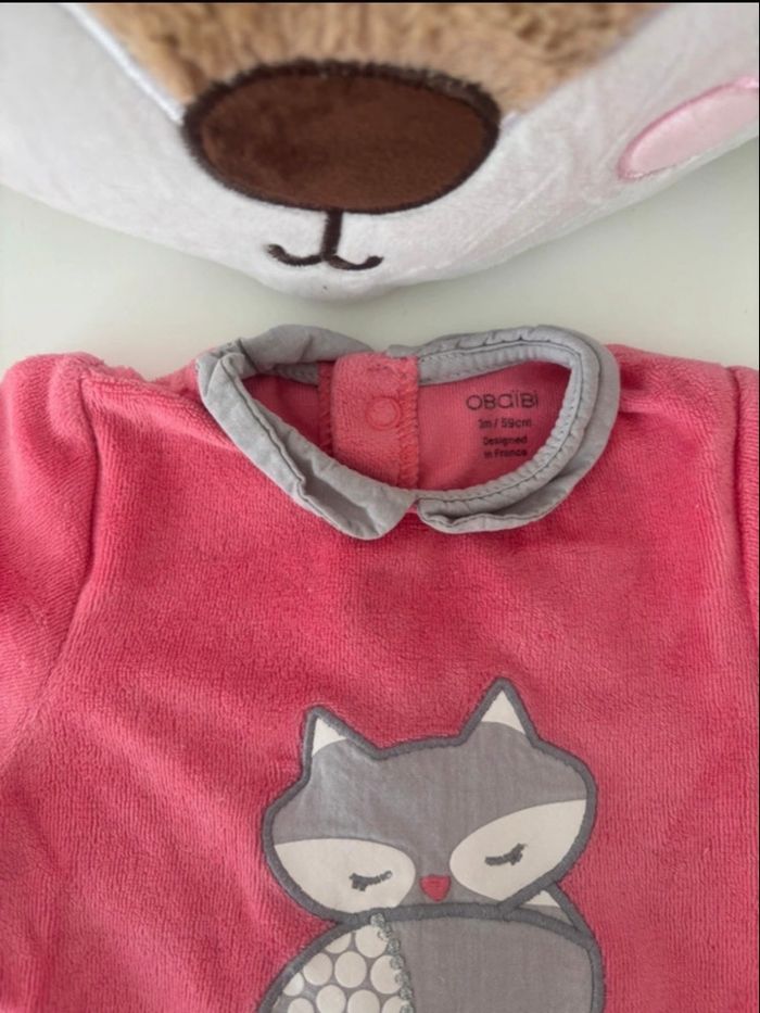 Lot pyjama velour taille 3 mois - photo numéro 6