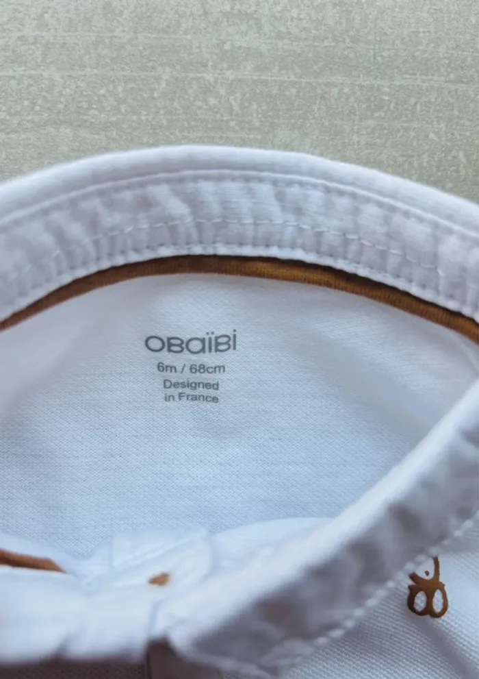Magnifique polo bébé Obaïbi 6 mois 68cm neuf - photo numéro 3