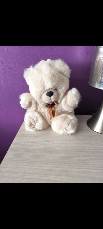 Ours en peluche blanc