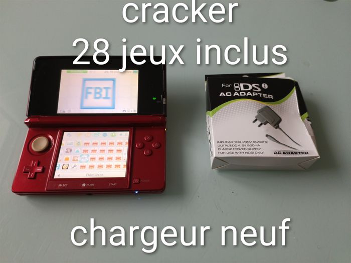 Nintendo 3ds 28 jeux cracker chargeur neuf pokémon
