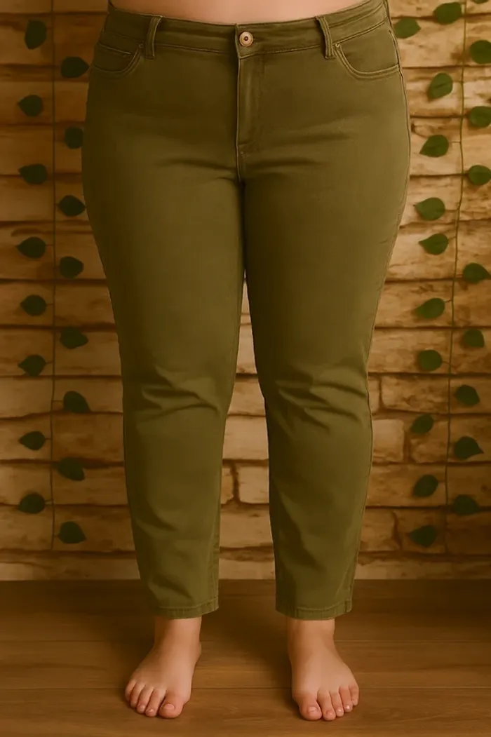 🌸Jeans skinny Vert olive Camaieu Taille 42🌸