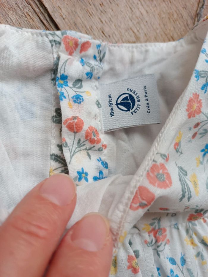 Combinaison courte/ combi short imprimé fleuri en popeline - photo numéro 2