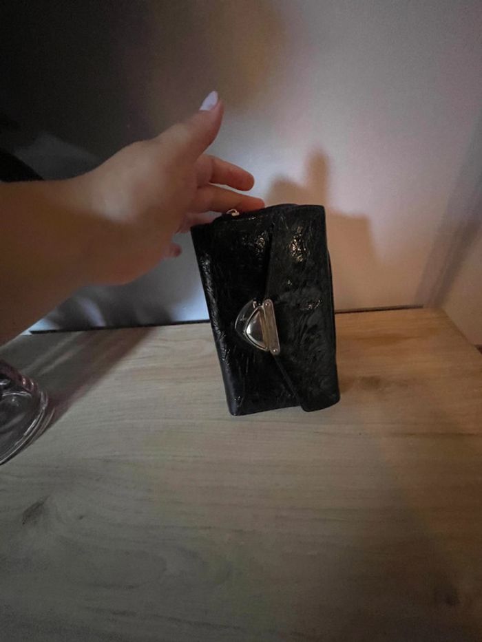 Porte feuille noir vernis - photo numéro 2