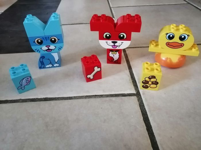 Lego Duplo animaux chien chat poussin