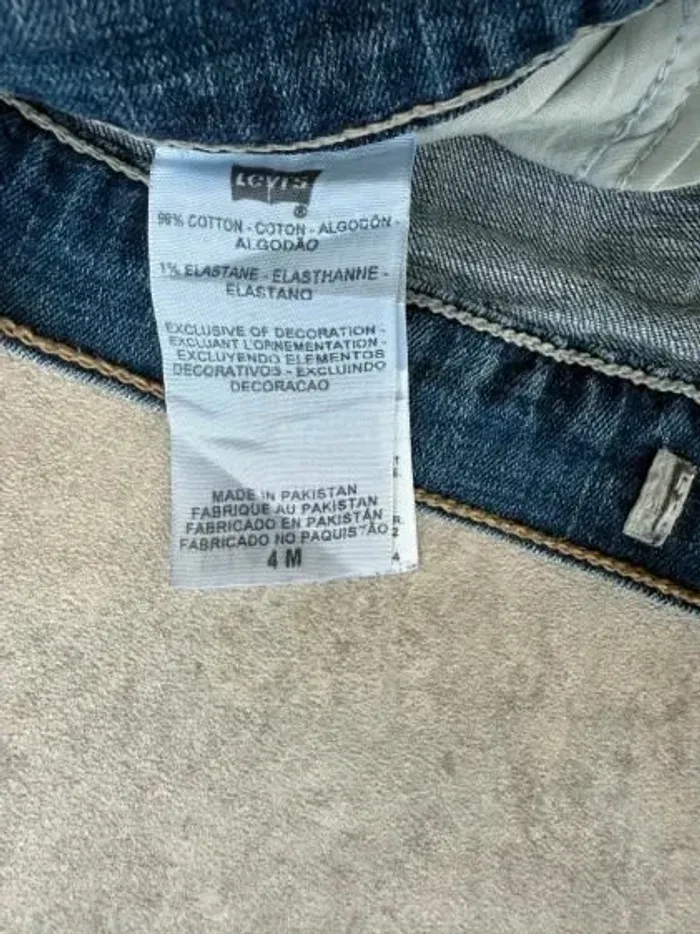 Jeans Levi's W28 FR38 coupe droite bleu Femme Women pan330b - photo numéro 6