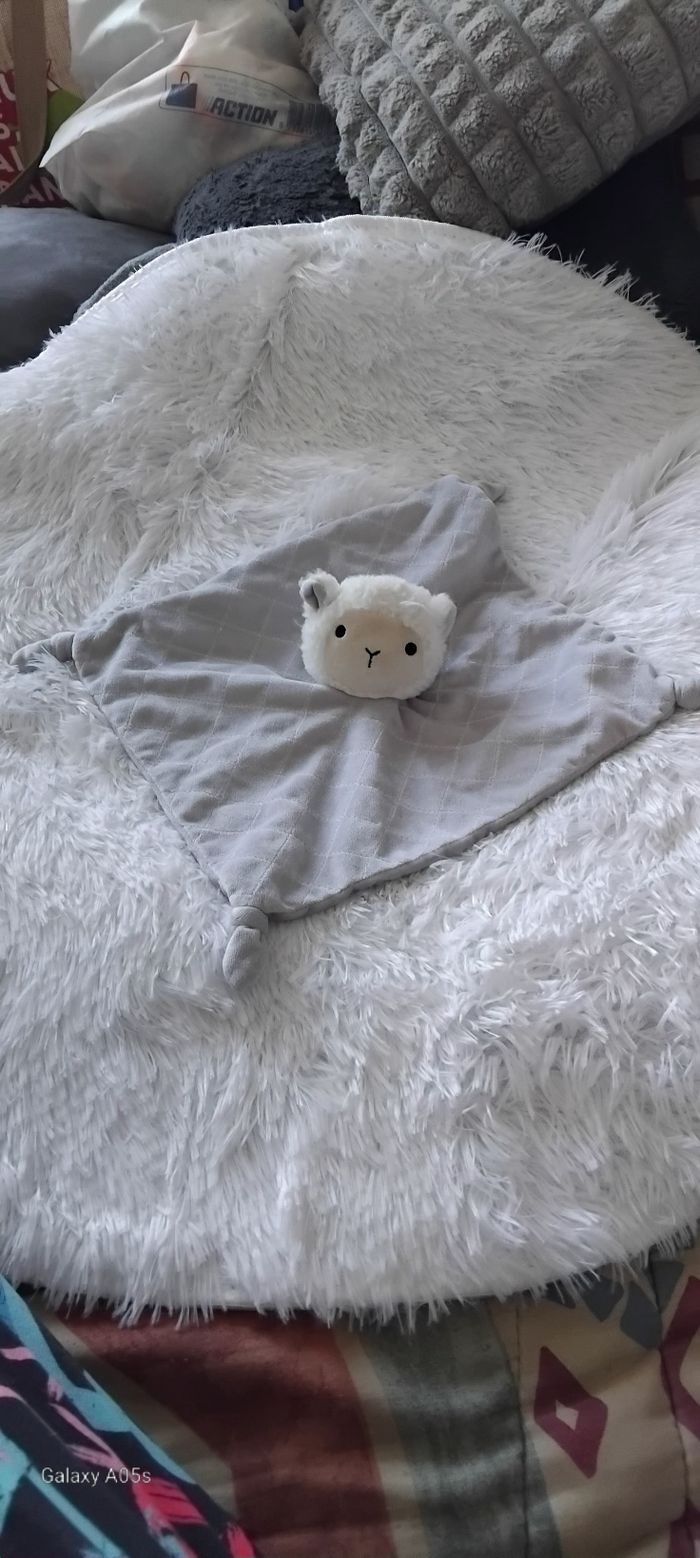 Doudou mouton carré plat gris - Shenzhen