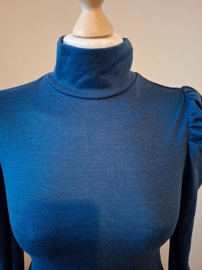 Sous-pull bleu à col roulé Emery Rose taille S 36 - photo numéro 3