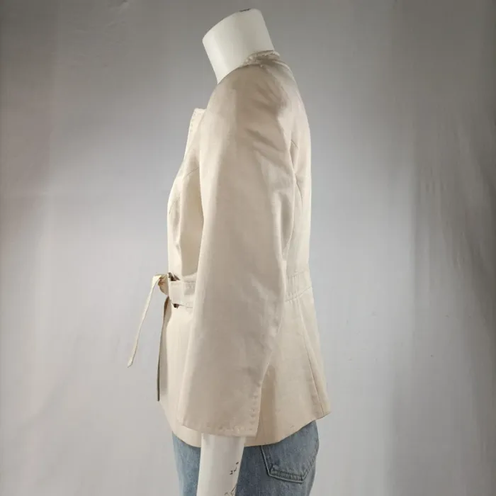Veste cintrée , habillée élégante blanc cassé, crème- 1 2 3 - ceinture Taille 38 - LE - photo numéro 4