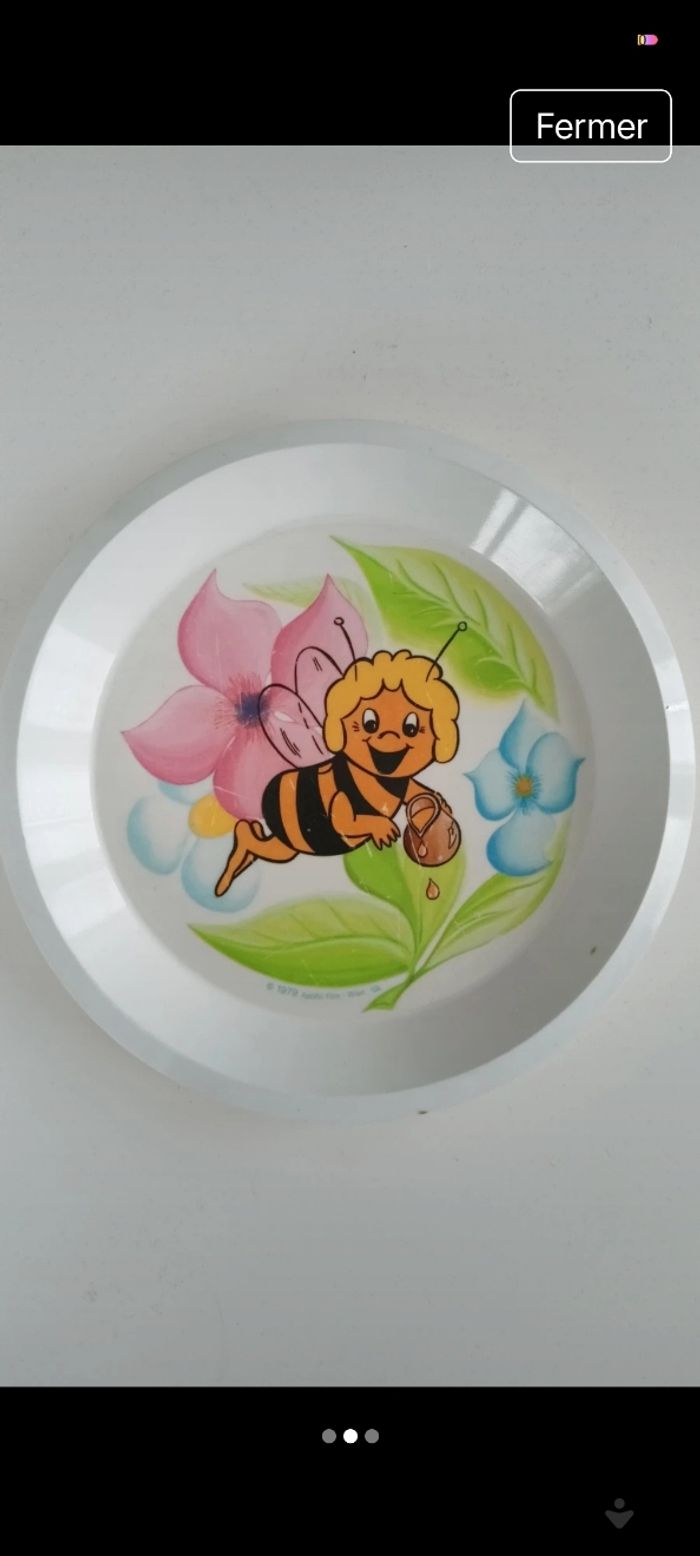 Assiette maya l'abeille