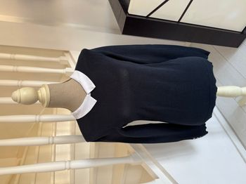 Pull Morgan bleu marine et blanc