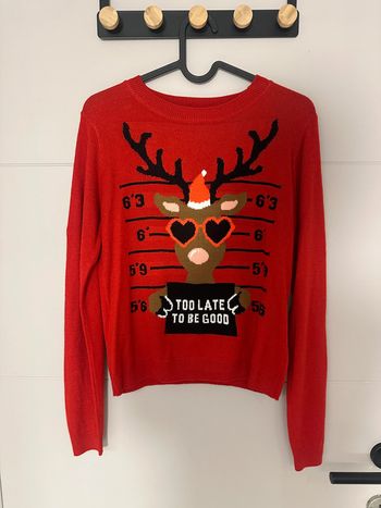 Pull H&M rouge motif Noël – très bon état