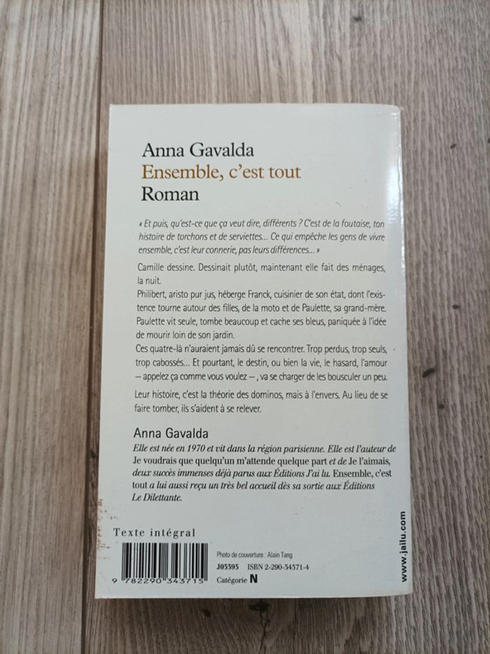 Livre " Ensemble c'est tout" Anna Gavalda neuf - photo numéro 3