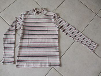 T-shirt col montant manches longues fille Gémo - 10 ans