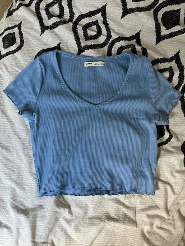 Top court bleu - photo numéro 2