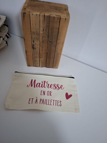 Pochette personnalisée - maitresse - fin d année scolaire 