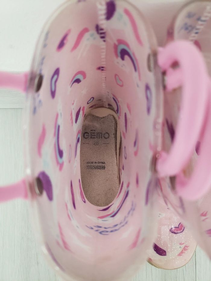 Bottes de pluie licorne lumineuse taille 26 - photo numéro 12