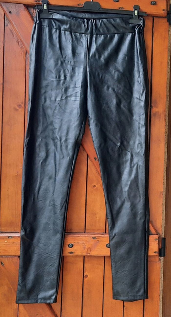Leggings imitation cuir, taille XL / 42