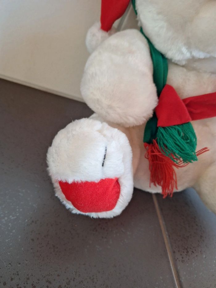 Lot 2 Peluches doudous phoque et ours de Noël - photo numéro 3